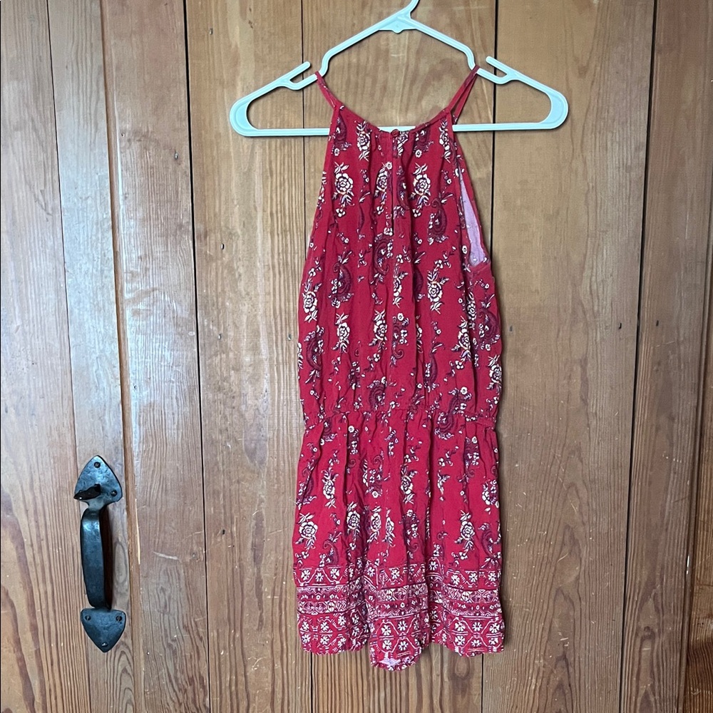 Mossimo Supply Co. Red Floral Women's Romper